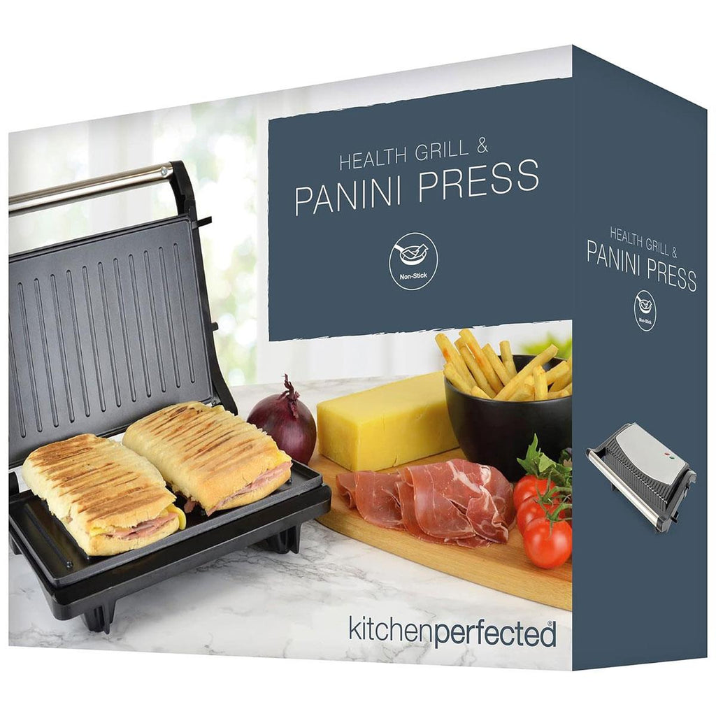 Lloytron KitchenPerfected Health Grill And Panini Press 800W Black Steel
