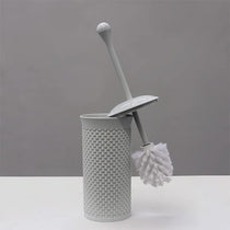 JVL Droplette Toilet Brush And Holder Set Plastic 40 x 12cm Approx Ice Grey