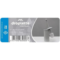 JVL Droplette Toilet Brush And Holder Set Plastic 40 x 12cm Approx Ice Grey