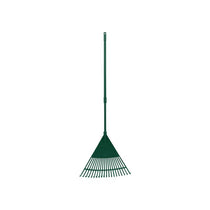 JVL Thegardener Outdoor Garden Lawn Leaf Rake With Telescopic Handle Aluminium Green