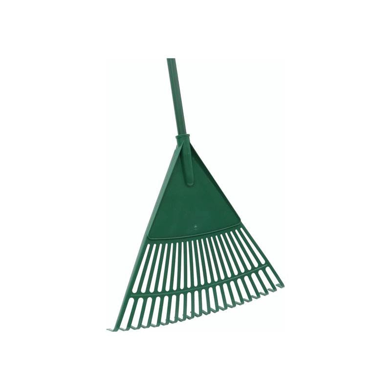 JVL Thegardener Outdoor Garden Lawn Leaf Rake With Telescopic Handle Aluminium Green