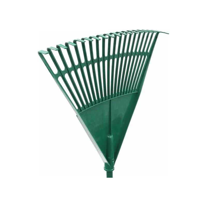 JVL Thegardener Outdoor Garden Lawn Leaf Rake With Telescopic Handle Aluminium Green