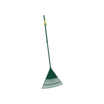 JVL Thegardener Outdoor Garden Lawn Leaf Rake With Telescopic Handle Aluminium Green