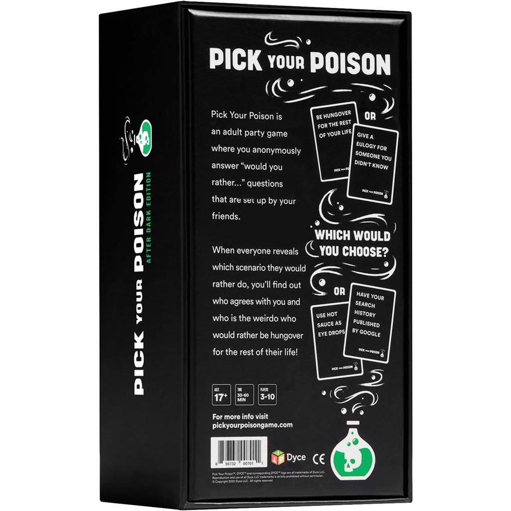 Pick Your Poison Card Game The “What Would You Rather Do?” Party Game After Dark Edition