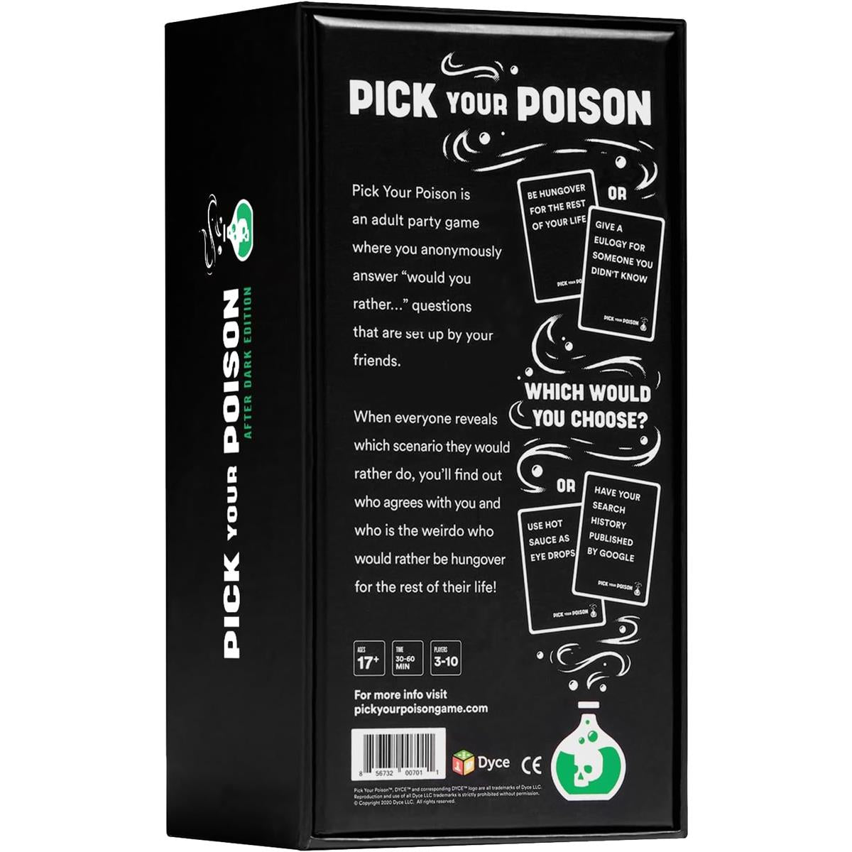 Pick Your Poison Card Game The “What Would You Rather Do?” Party Game After Dark Edition