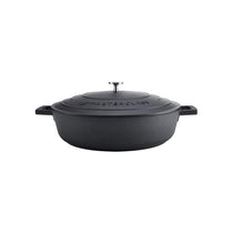 MasterClass Shallow Casserole Dish 32cm 5 Litres Cast Aluminium Metal Gift Boxed Black