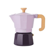 La Cafetiere Venice 3 Cup Espresso Maker Traditional Italian Espresso Pots Aluminium Two Tone 150ml Purple