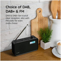 i-Star DAB/DAB Plus Digital & FM Radio Clear LCD Display Mains Powered Or Battery USB Charging Black