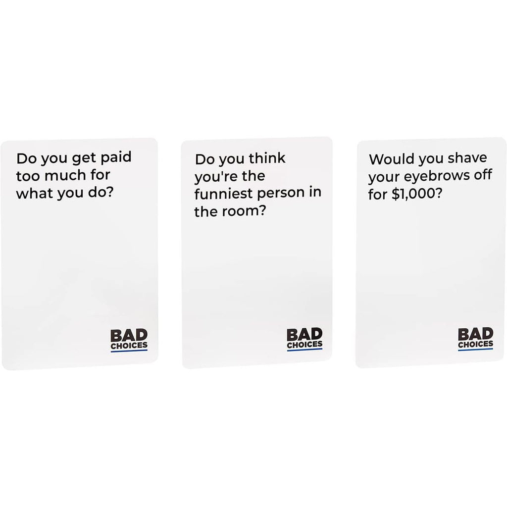 Bad Choices The Have You Ever? Party Game Hilarious Adult Card Game Night With Your Group Black