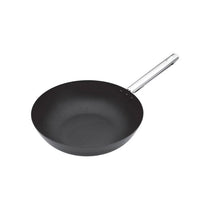 MasterClass Professional Non-Stick Wok 30cm Carbon Steel Induction-Safe Black