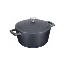 MasterClass Casserole Dish 20cm 2.5 Litres With Self-Basting Lid Cast Aluminium Black