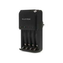 Lloytron Ultra Fast AA/AAA Smart Battery Charger For NiMH Batteries Black