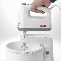 Judge 2-In-1 Hand Electric Mixer With Stand And Detachable Bowl 2 Whisks 2 Dough Hooks 5 Speed Settings 300W White