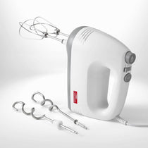 Judge 2-In-1 Hand Electric Mixer With Stand And Detachable Bowl 2 Whisks 2 Dough Hooks 5 Speed Settings 300W White