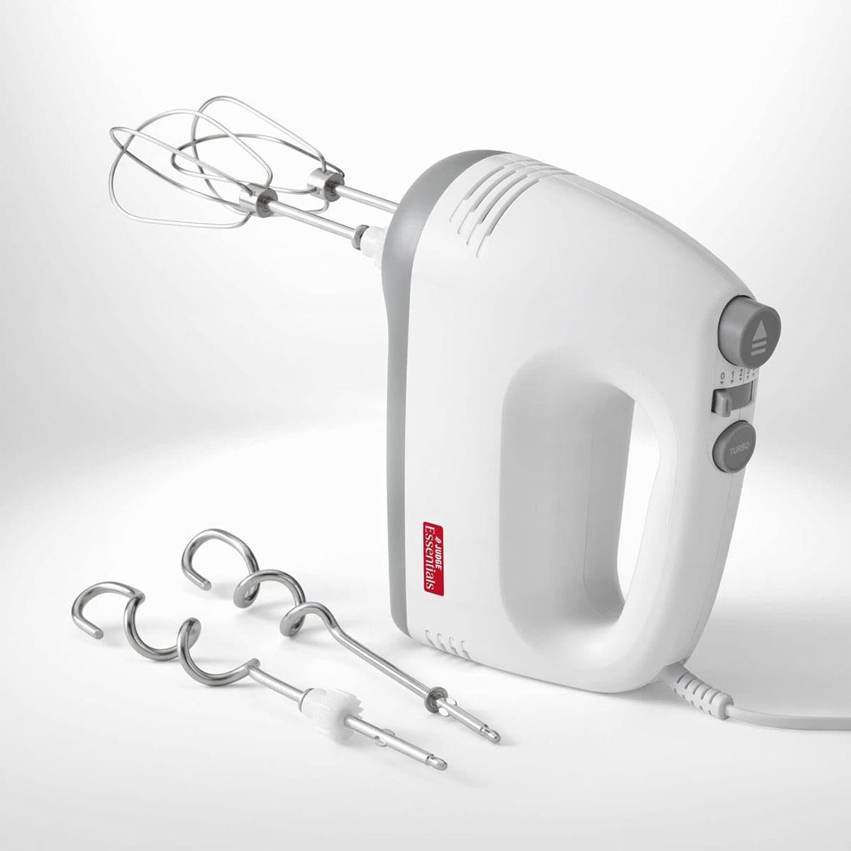 Judge 2-In-1 Hand Electric Mixer With Stand And Detachable Bowl 2 Whisks 2 Dough Hooks 5 Speed Settings 300W White