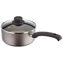 Judge Everyday Non-Stick Saucepan 20cm/2.4 Litres Vented Glass Lid Stay Cool Handle Aluminium Grey