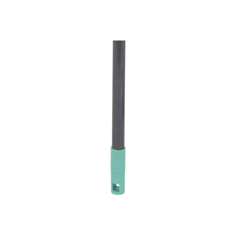 JVL Indoor Extendable Rubber Bristle Brush Broom With Squeegee Turquoise/Grey