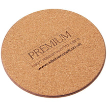 Creative Tops Cork-Backed Premium Round Coasters Set Printed Gold Impressions Wood Pack Of 4 12cm Gold/Grey