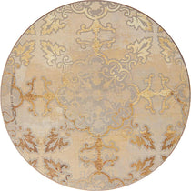 Creative Tops Cork-Backed Premium Round Coasters Set Printed Gold Impressions Wood Pack Of 4 12cm Gold/Grey