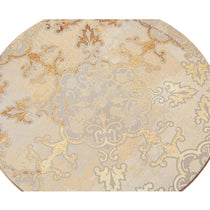 Creative Tops Cork-Backed Premium Round Coasters Set Printed Gold Impressions Wood Pack Of 4 12cm Gold/Grey