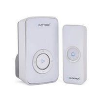 Lloytron Melody MIP3 Plugin Door Chime Kit 32 Melody Plug-in Chime Receiver Battery Operated Bell Push 200m Wireless Range 32 Sounds White