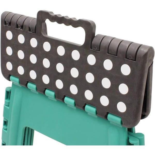 JVL Small Folding Step Stool Lightweight Plastic Turquoise/Grey