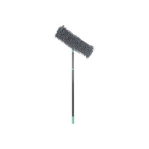 JVL Chenille Extendable Flat Floor Mop Super-Absorbent Grey/Turquoise