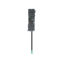 JVL Chenille Extendable Flat Floor Mop Super-Absorbent Grey/Turquoise