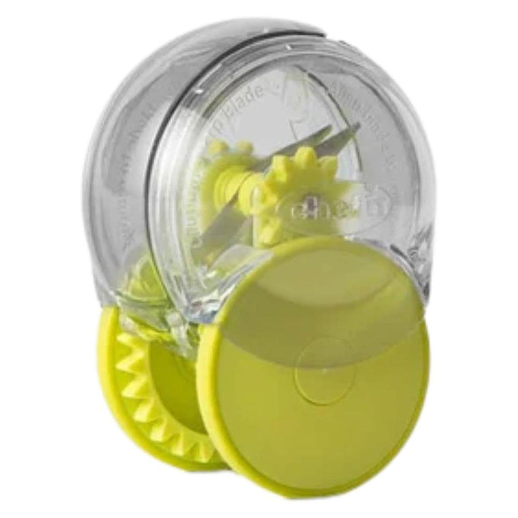 Chef'n GarlicZoom Garlic Chopper Handheld Garlic & Herb Slicer Vegetable Gadget Green/Clear