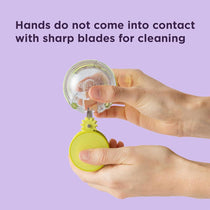 Chef'n GarlicZoom Garlic Chopper Handheld Garlic & Herb Slicer Vegetable Gadget Green/Clear