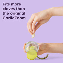 Chef'n GarlicZoom Garlic Chopper Handheld Garlic & Herb Slicer Vegetable Gadget Green/Clear