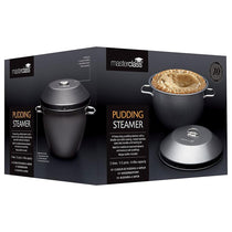 MasterClass Pudding Steamer 2 Litres Non-Stick Robust Carbon Steel Black