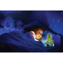 Lexibook 3D Dinosaur Childrens Clock With Night Light Alarm Snooze Blue/Green