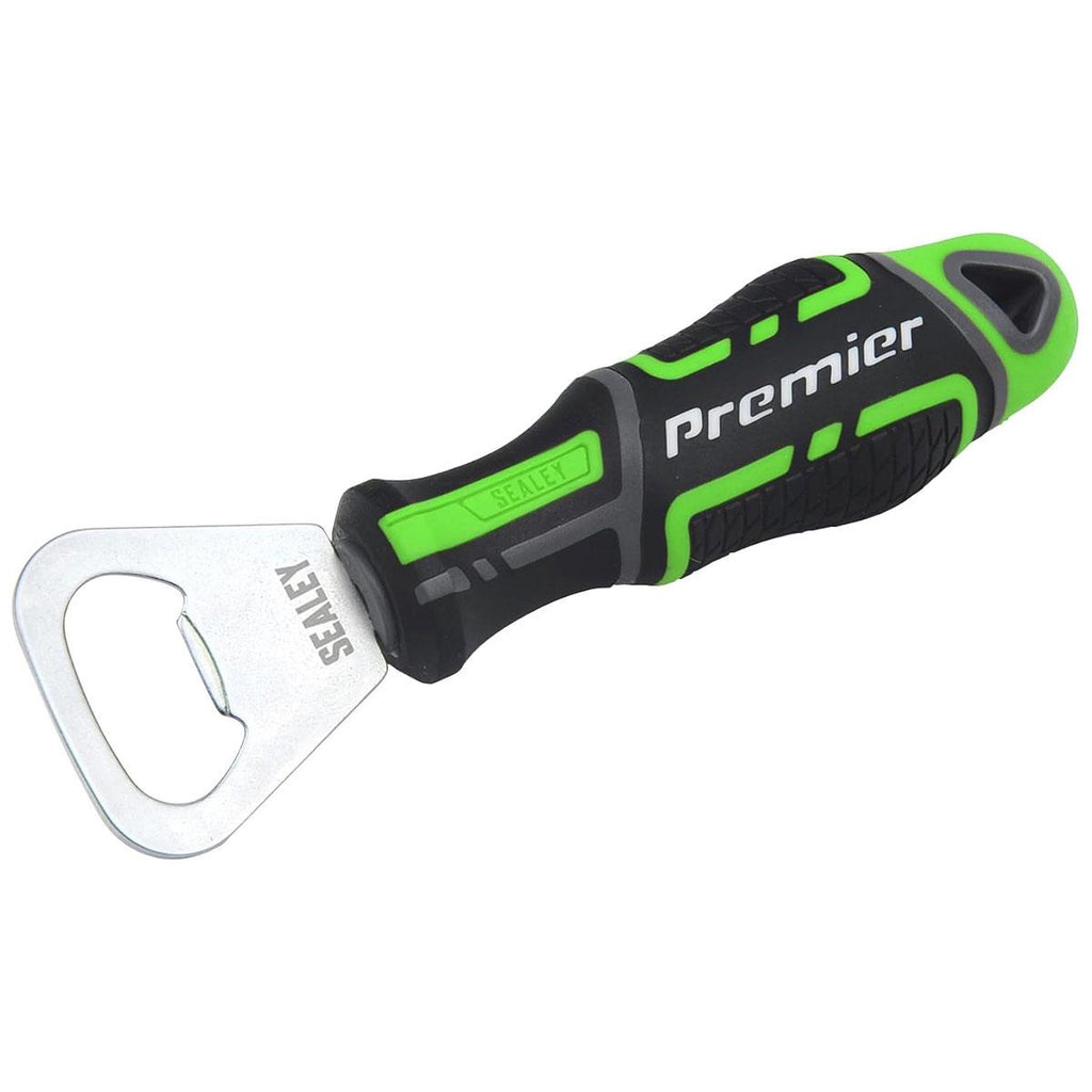 Sealey GripMAX Bottle Opener Hi-Vis Polypropylene Rubber Soft Grip Handle Green