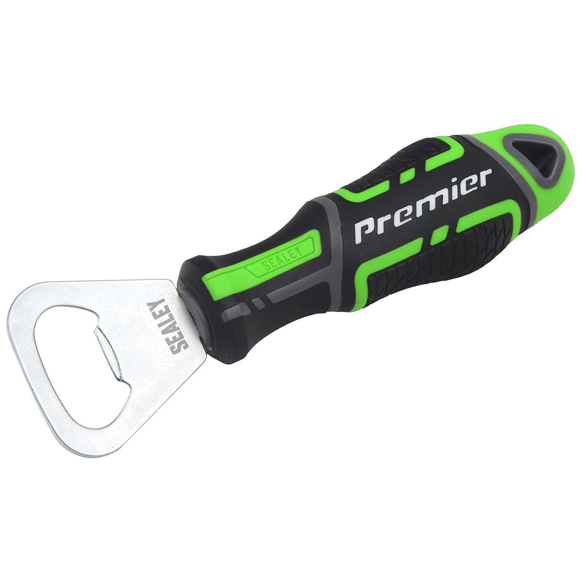 Sealey GripMAX Bottle Opener Hi-Vis Polypropylene Rubber Soft Grip Handle Green