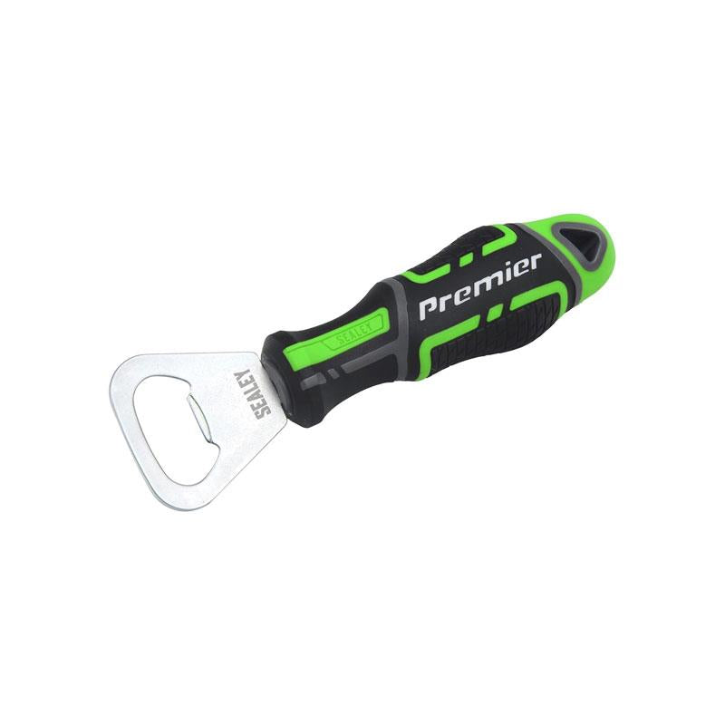 Sealey GripMAX Bottle Opener Hi-Vis Polypropylene Rubber Soft Grip Handle Green