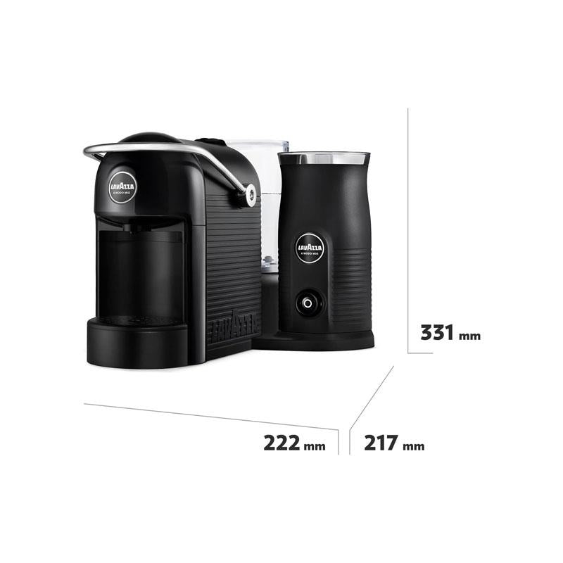Lavazza Jolie & Milk EVO Pod Coffee Machine With Integrated Milk Frother And Removable Grid 1250W 0.6 Litres Black