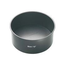 MasterClass Non-Stick Round Loose Base Deep Cake Pan 30cm Carbon Steel Grey