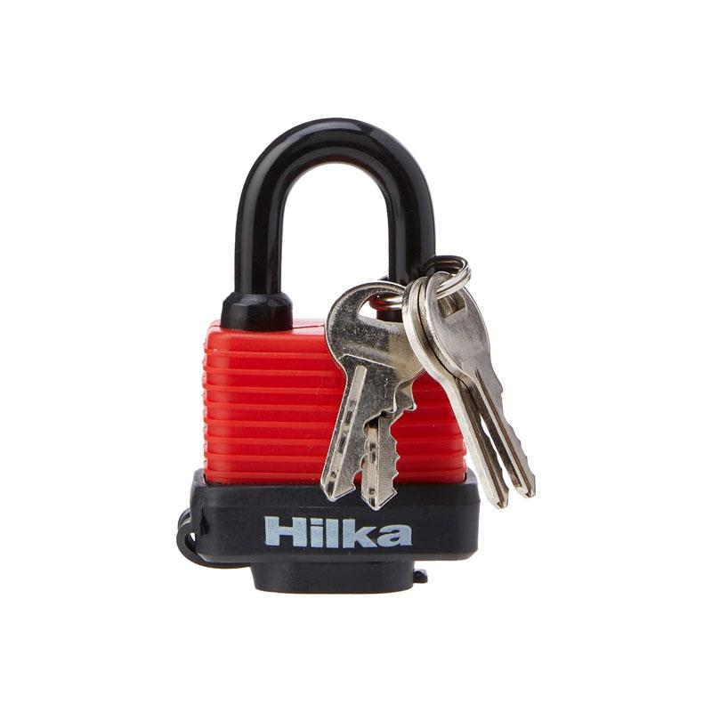 Hilka Tools Weather Resistant Keyed Alike Padlock 40mm 2 Piece Red
