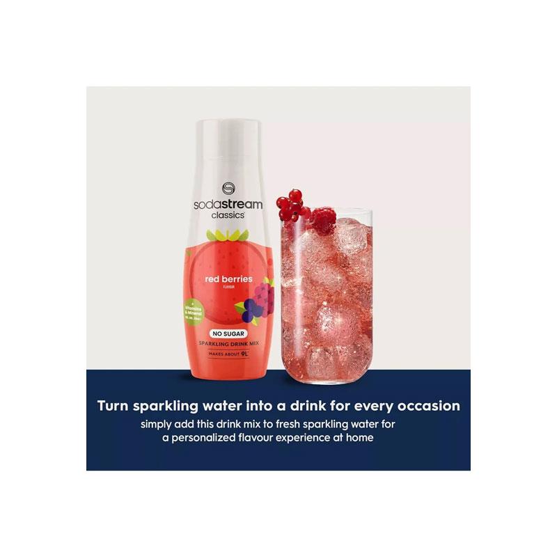 SodaStream Classics Red Berries Zeros Drink Mix 440ml Soda Syrup For Sparkling Flavoured Water