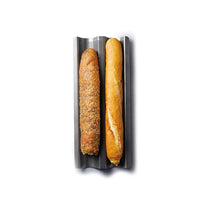 MasterClass Crusty Bake Non-Stick Baguette Baking Tray Robust 1 mm Carbon Steel Grey
