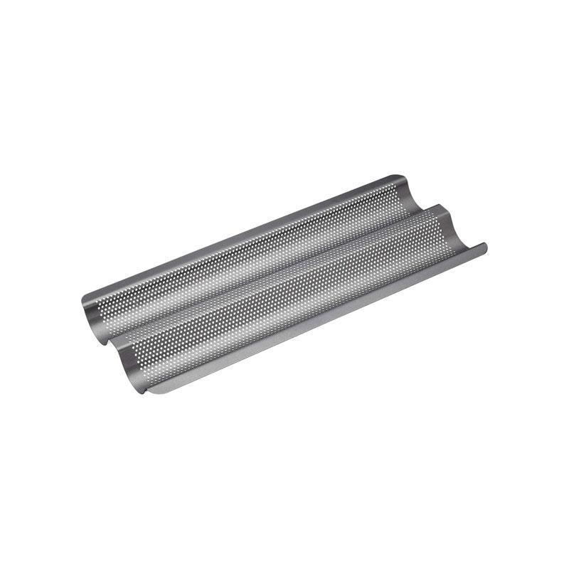 MasterClass Crusty Bake Non-Stick Baguette Baking Tray Robust 1 mm Carbon Steel Grey