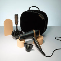 Remington Salon Smooth Hair Dryer 2000W Gift Set With Concentrator & Diffuser Ceramic Ionic Grille 3 Heat & 2 Speed Settings Cool Shot Round Brush Black