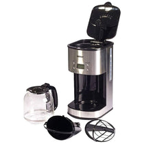 Igenix Digital Filter Coffee Machine Makes 12 Cups of Coffee 24 Hour Timer Metal Stainless Steel 800W 1.5 Litre Silver