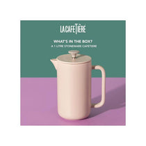 La Cafetiere Arezzo 8 Cup Cafetiere French Press Coffee Maker Large 1 Litre Latte Cream