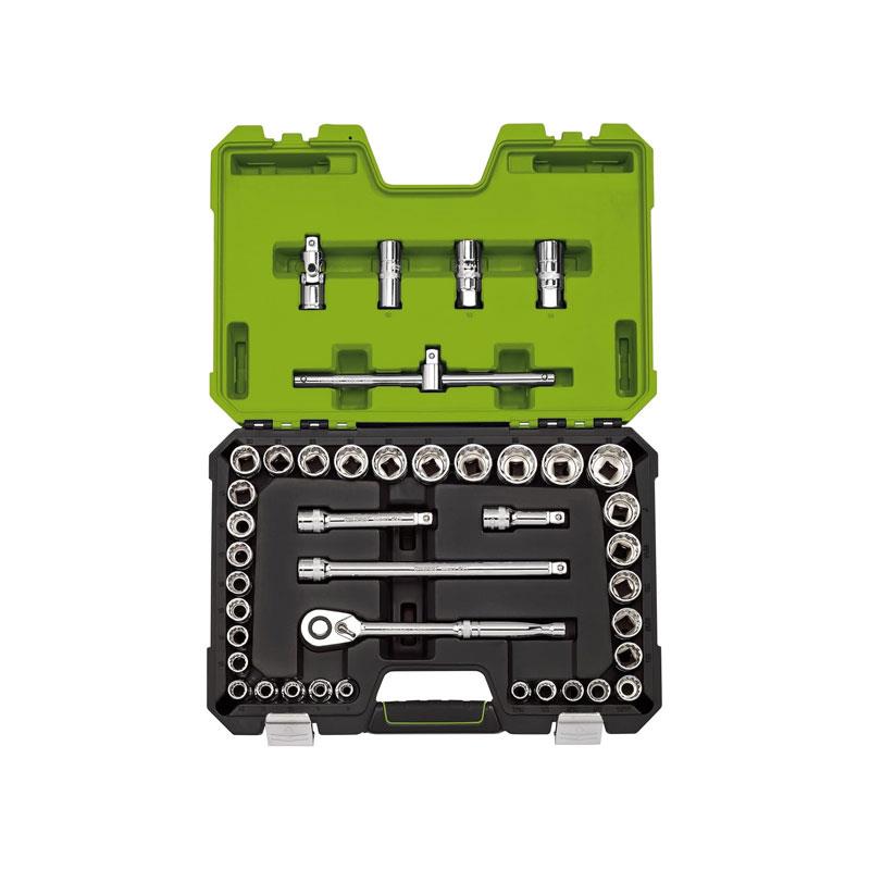 Draper Expert MM/AF Combined Socket Set 1/2 Inch Square Drive 41 Piece Green Secondary image
