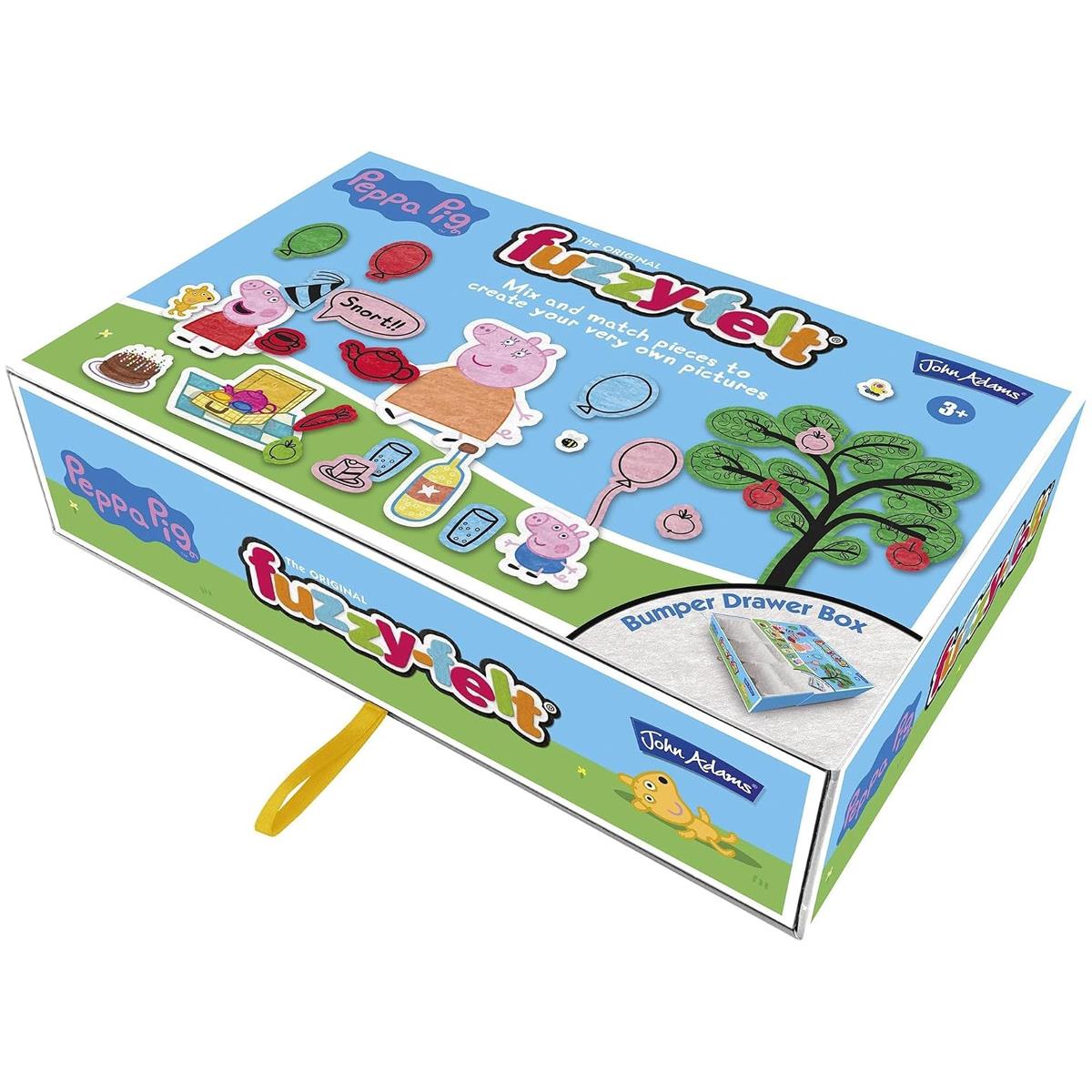 John Adams Peppa Pig Fuzzy-Felt Drawer Set Mix And Match Felt Pieces To Create Your Very Own Peppa Pig Pictures ! Multicolour