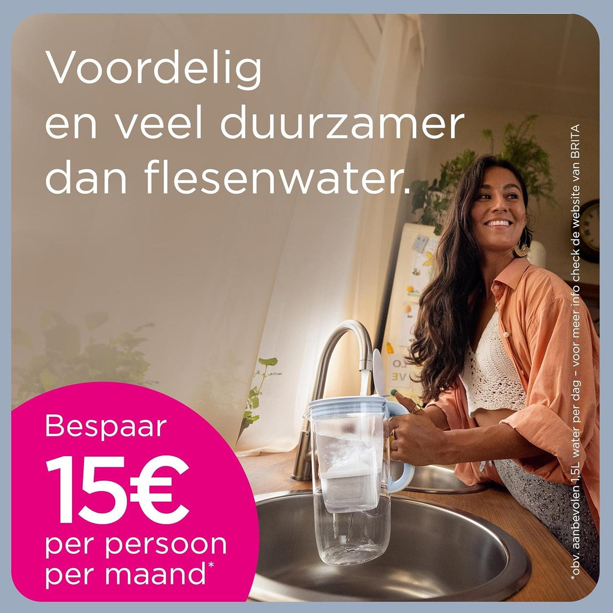 Brita Marella Cool Water Filter Jug 2.4 Litres With 1 MAXTRA PRO Cartridge Blue