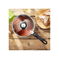Judge Vista Saucepan 12cm/500ml Small Stainless Steel Shatterproof Vented Glass Lid Silver