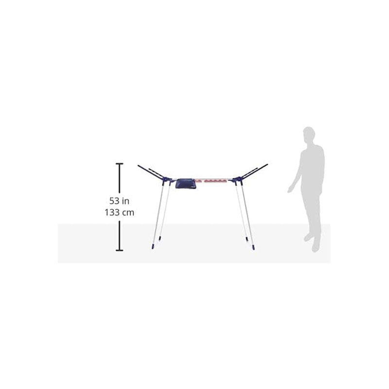 Leifheit Pegasus 180 Solid Plus Standing Clothes Airer 18m Clothes Horse With Clips And Peg Bag White